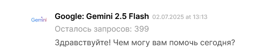 Отображение количества запросов